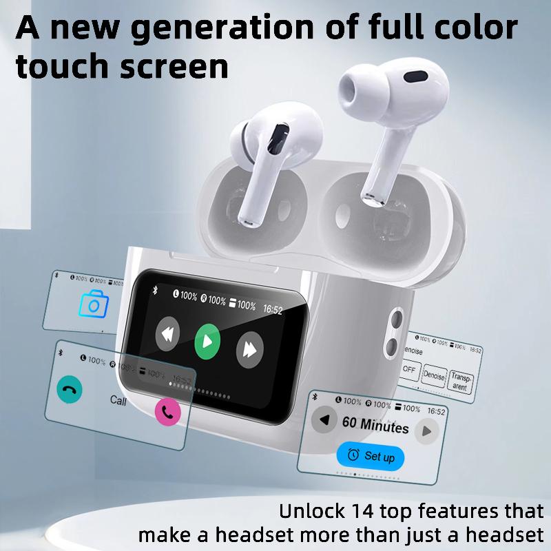 Airpods A9 Pro + LED Touch Display Premium Quality With Noise Cancellation