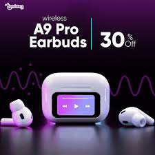 Airpods A9 Pro + LED Touch Display Premium Quality With Noise Cancellation