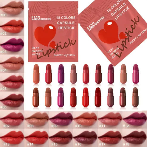 Mini 18 Matte Capsule Lipstick Set